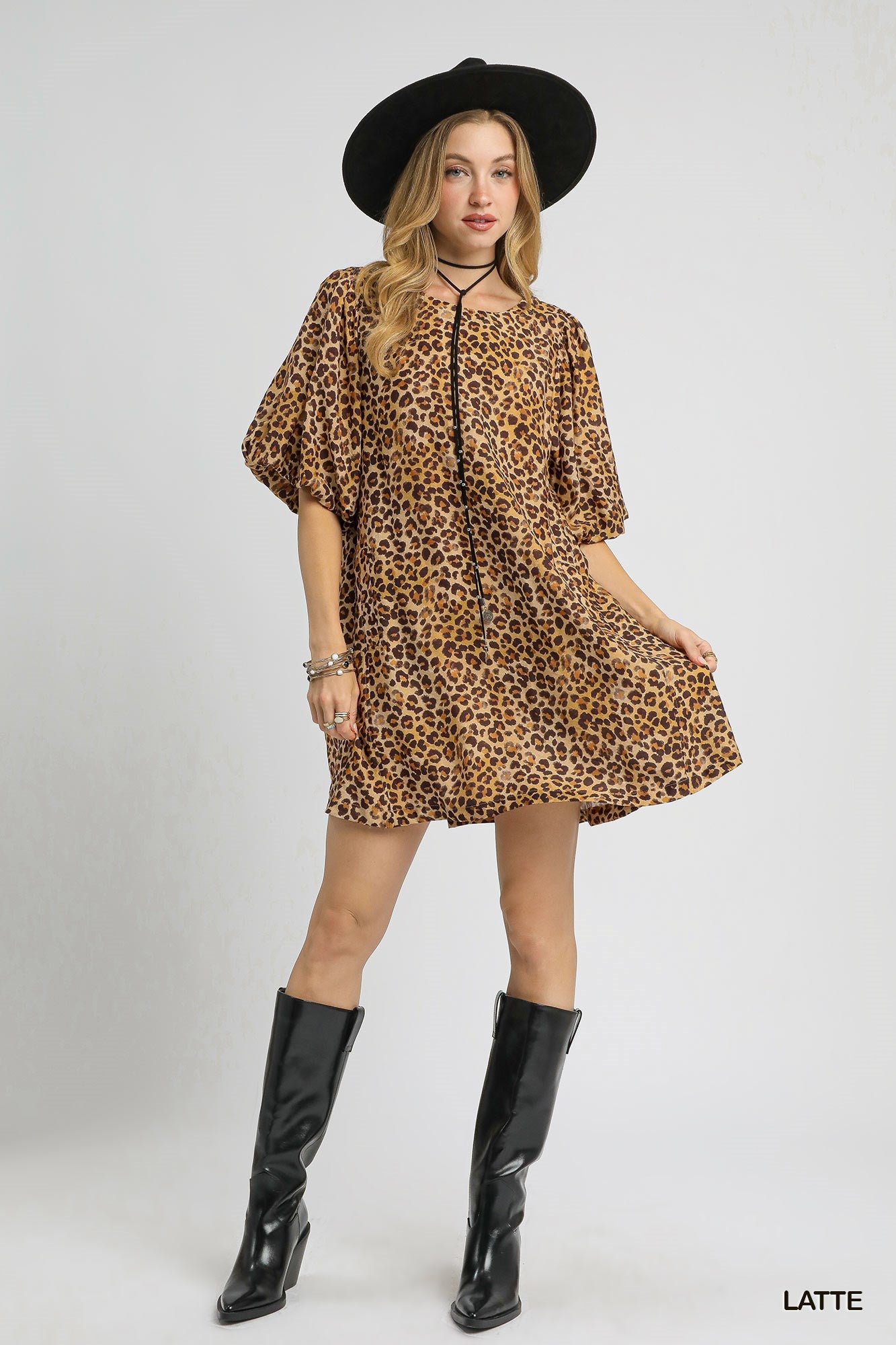 Lena Leopard Dress
