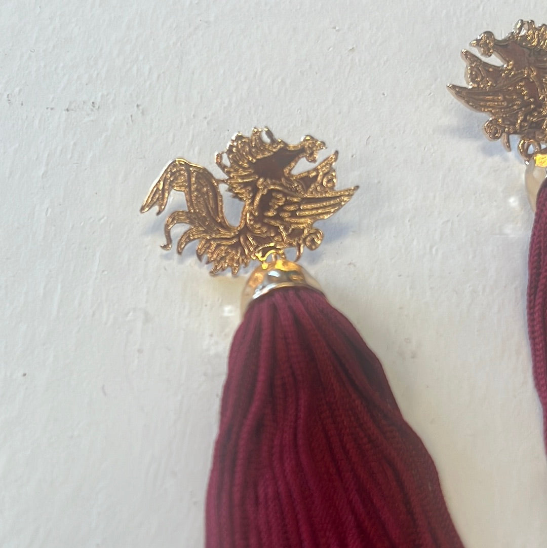 Fringed Gamecock Earrings