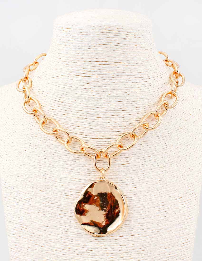 Gold Disc Necklace