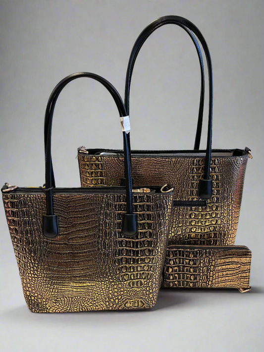 Golden Serpent 3-Piece Tote Set