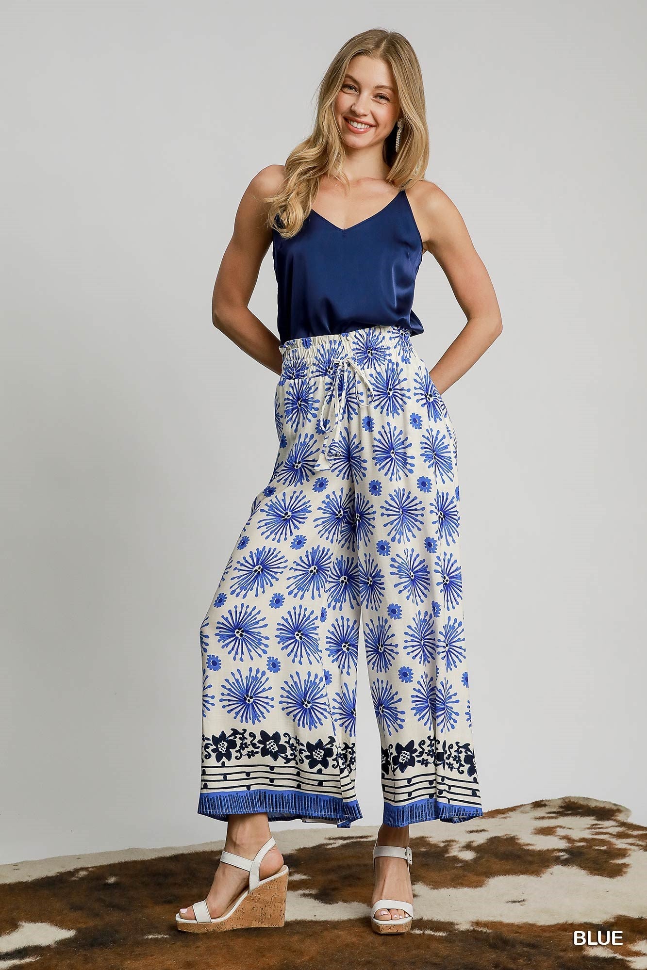 Mixed Boarder Palazzo Pants