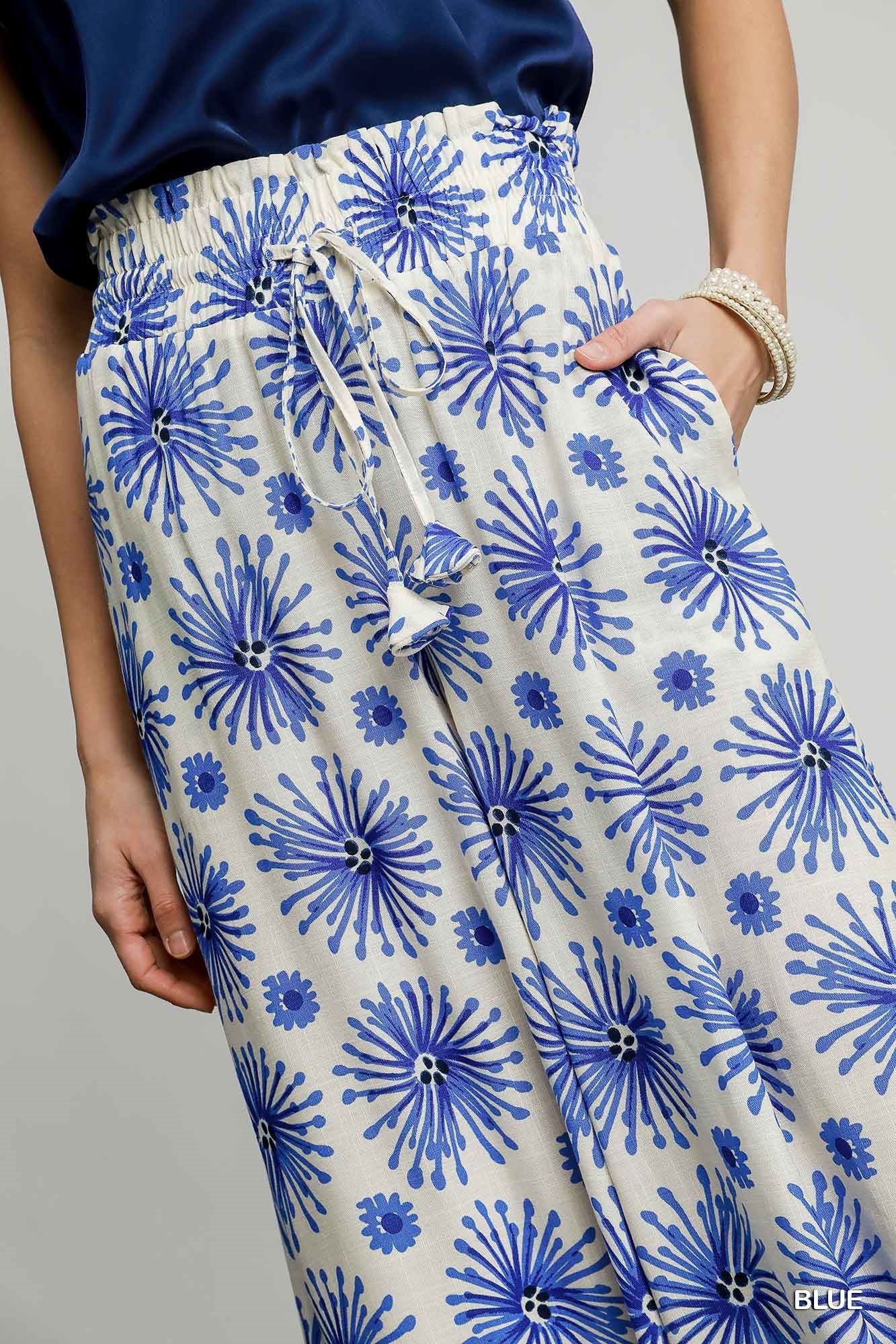 Mixed Boarder Palazzo Pants