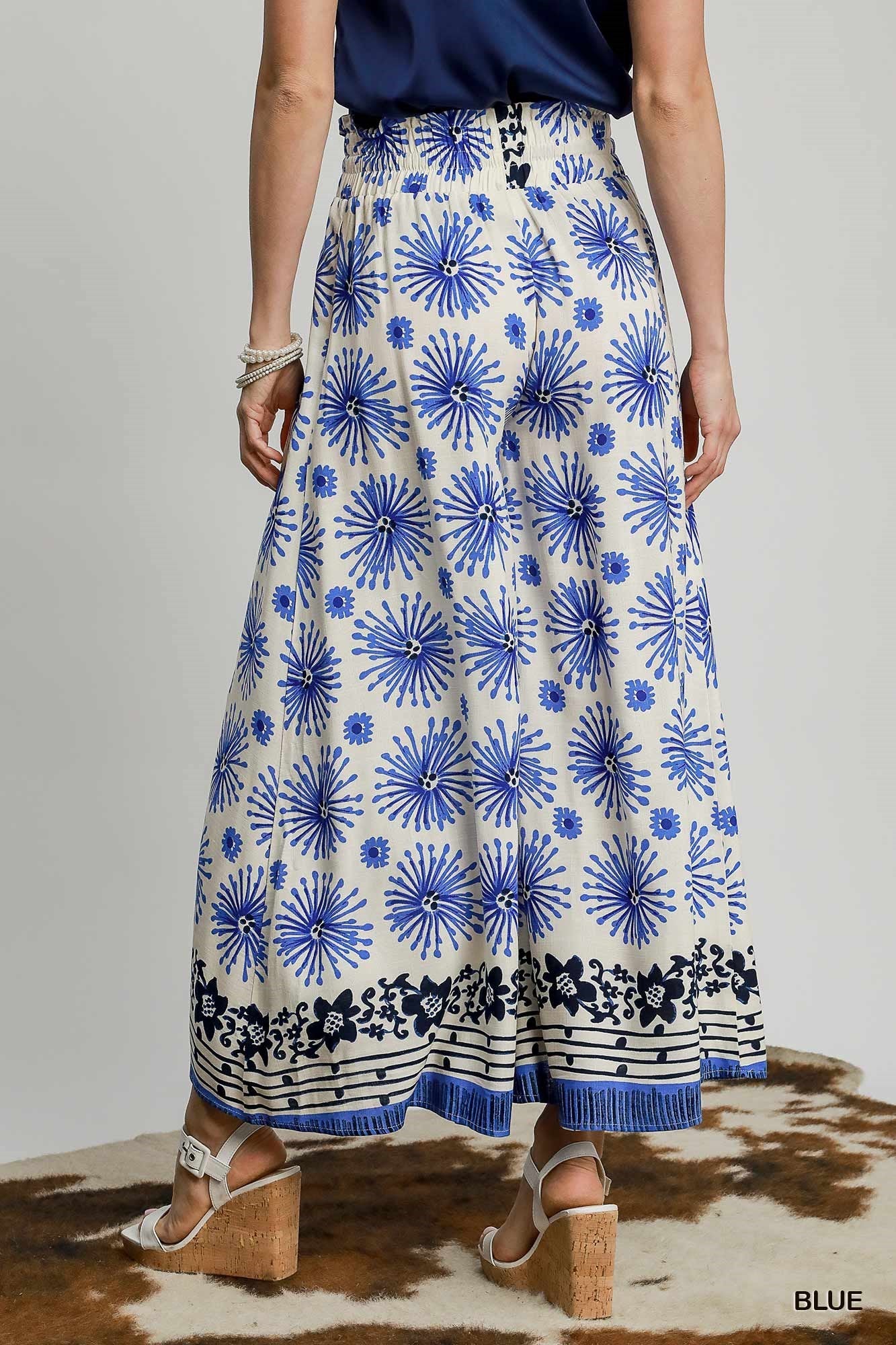 Mixed Boarder Palazzo Pants