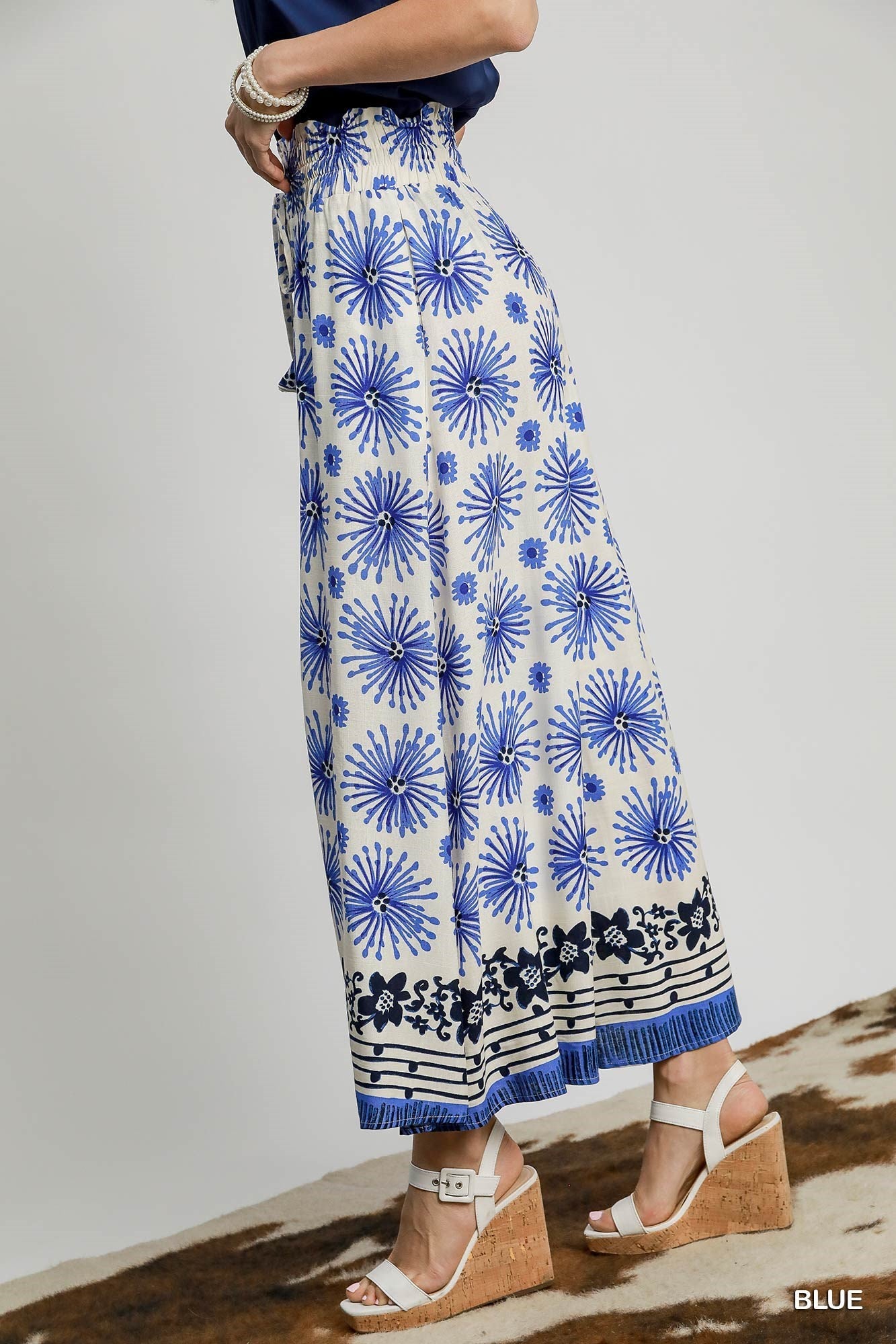 Mixed Boarder Palazzo Pants