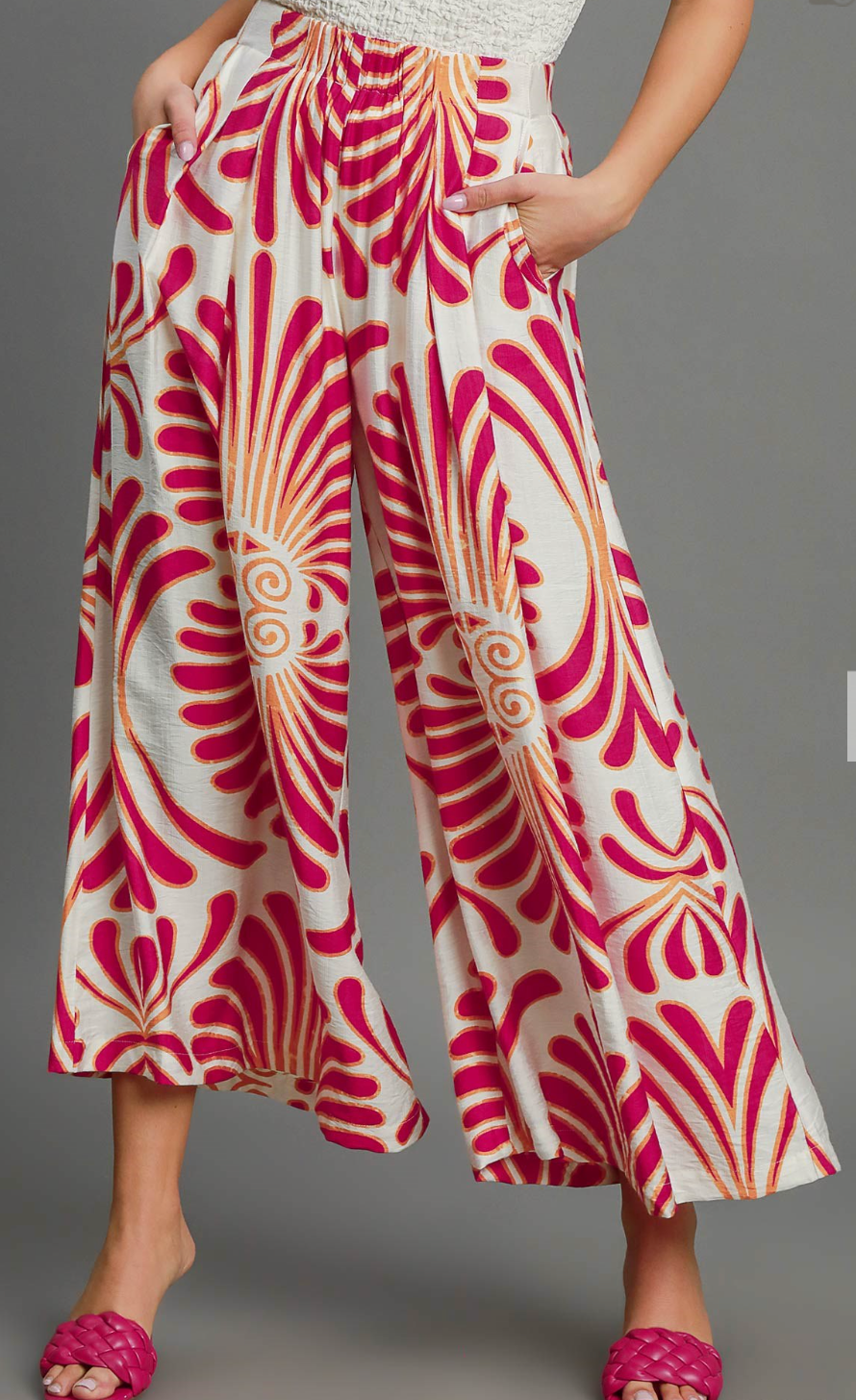 Pinky Printed Palazzo Pants