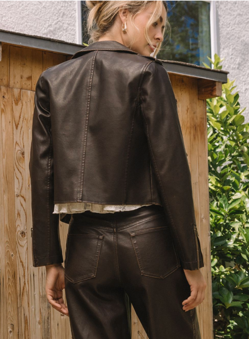 Coco Distressed Moto Jacket