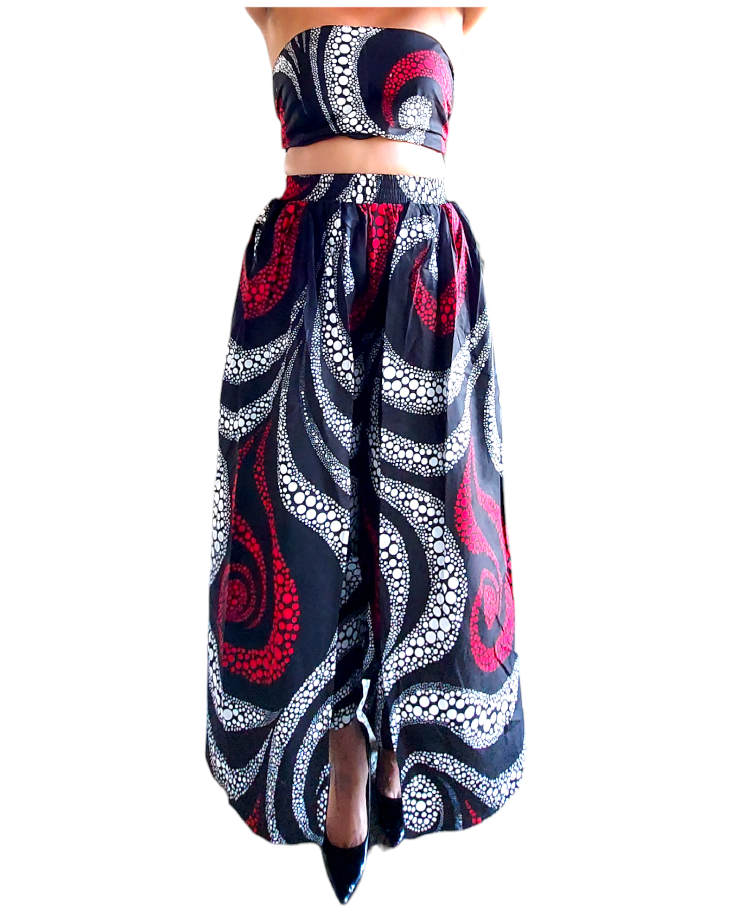 Swirl Print Cape Pant