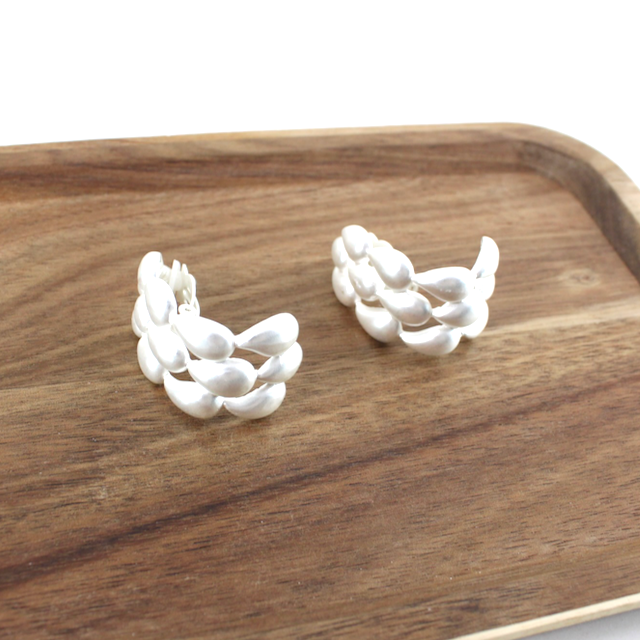 Silver Teardrop Clip-Ons