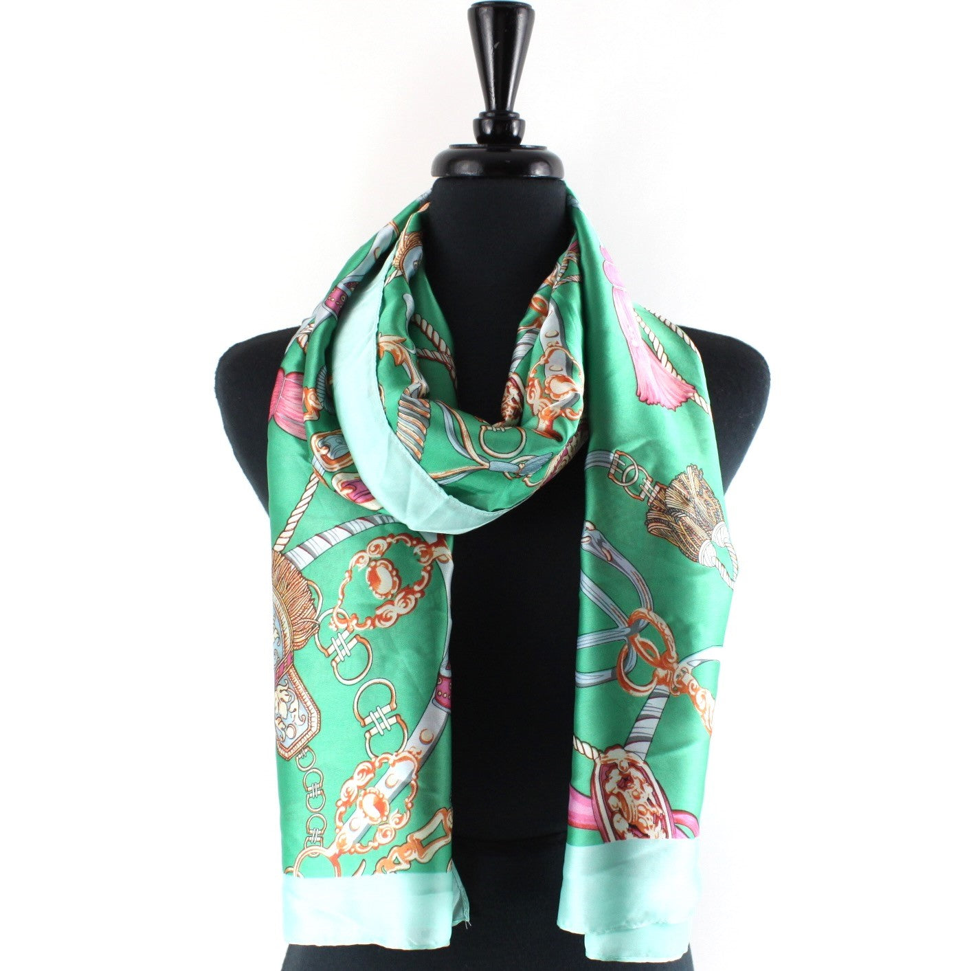 Green Chains Satin Scarf
