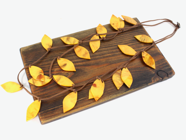 Mustard Leaf Garland Necklace