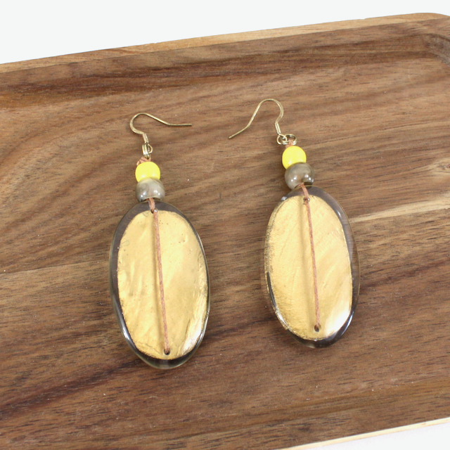 Natural Metallic Charm Earrings