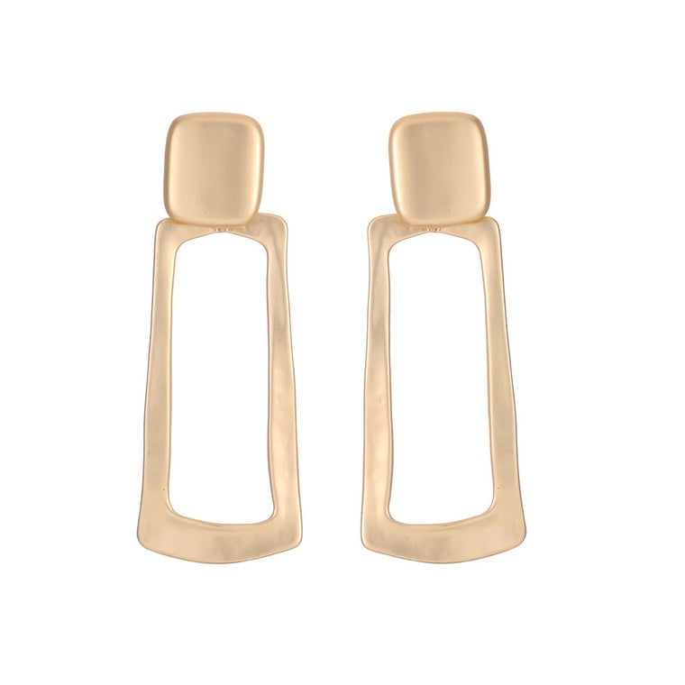 Gold Sculptural Drop Earrings