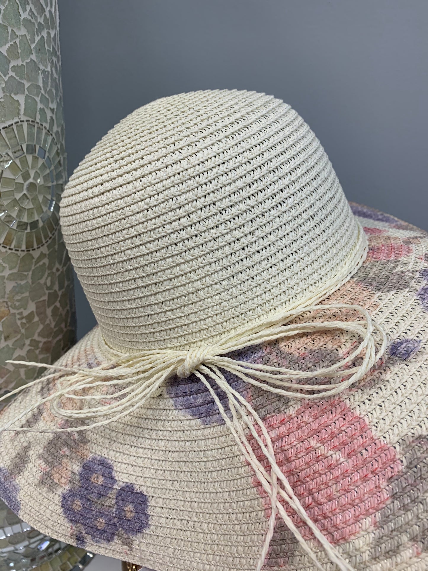 Floral Bow Straw Hat