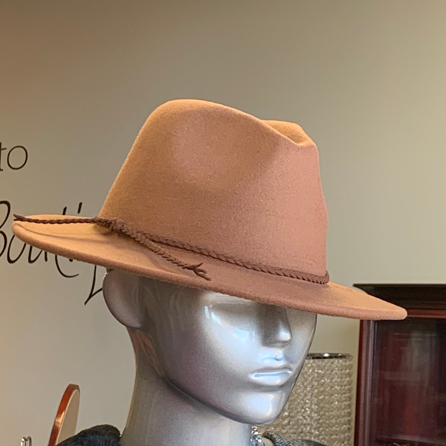 Taupe Fashion Fedora