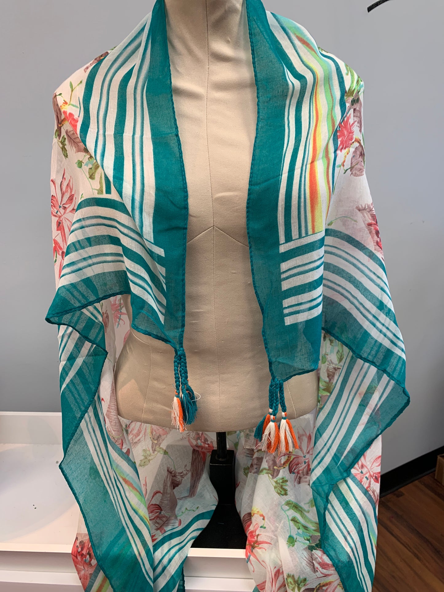 Green Stripe Scarf