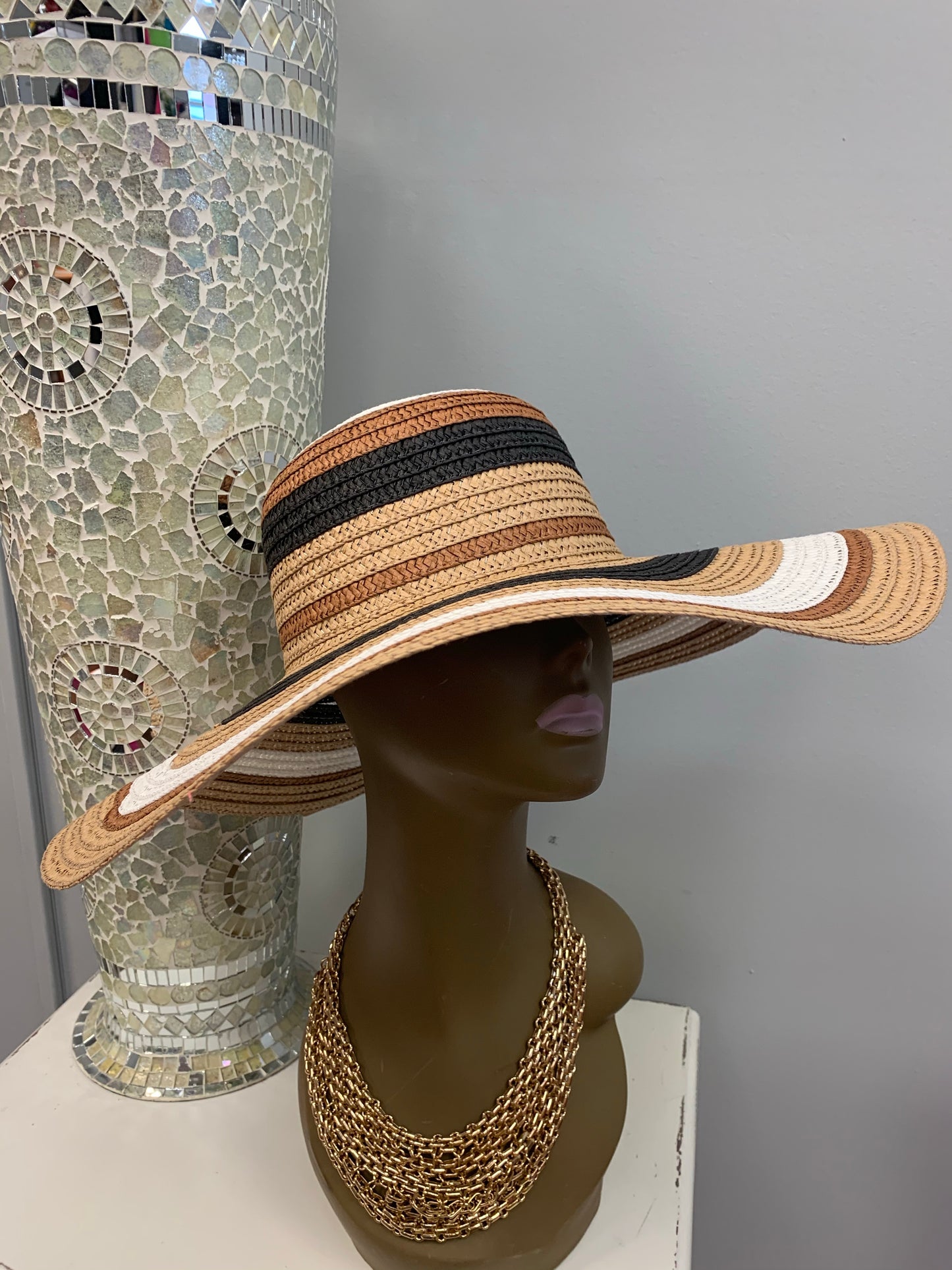 Striped Straw Hat (3 colors)