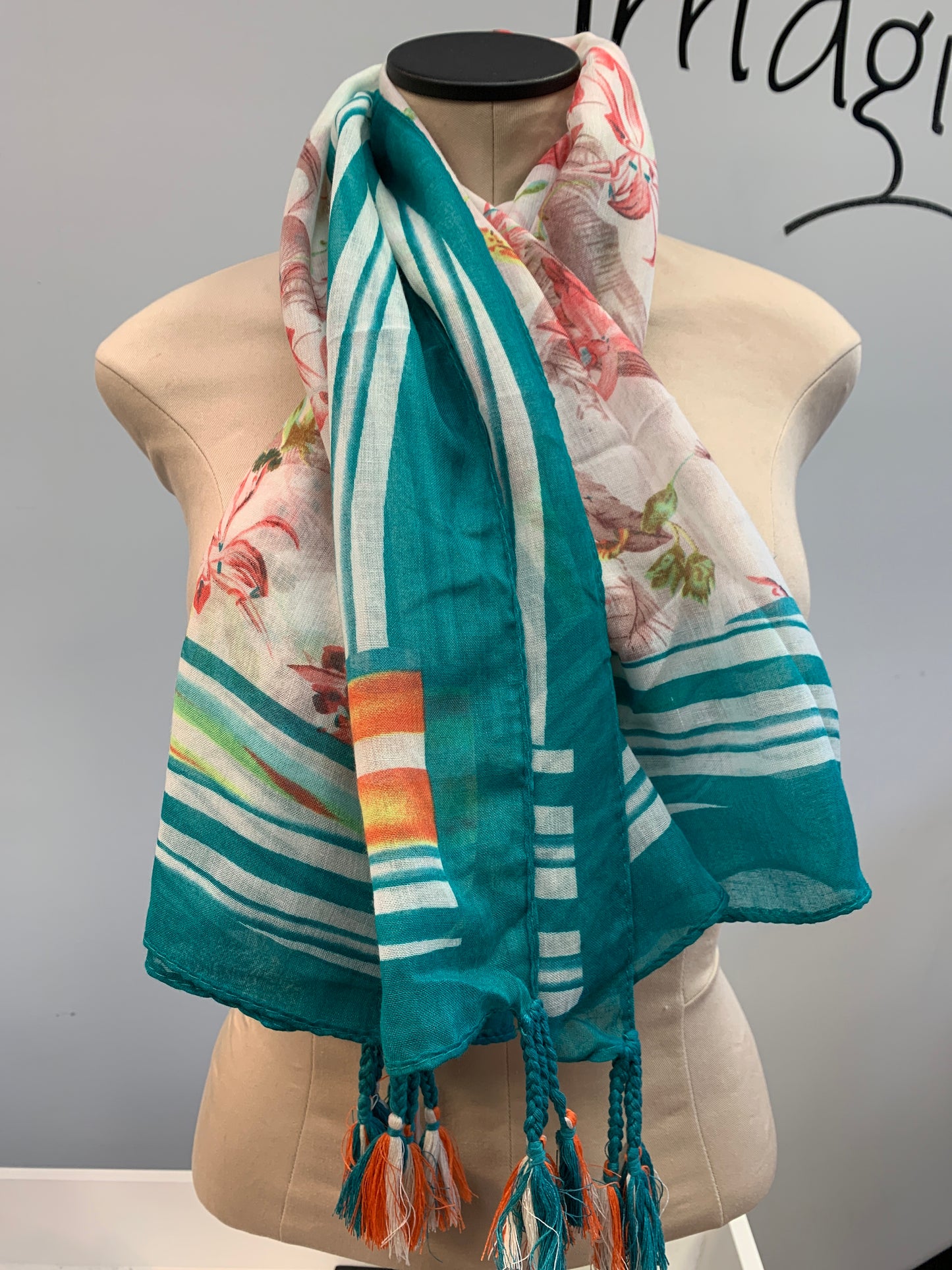 Green Stripe Scarf