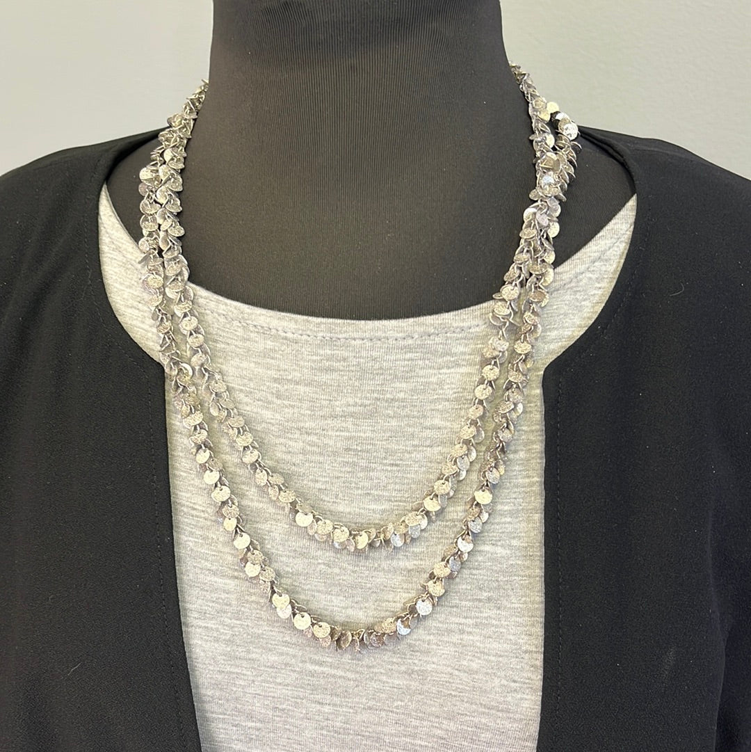 Glitzy Silver Necklace
