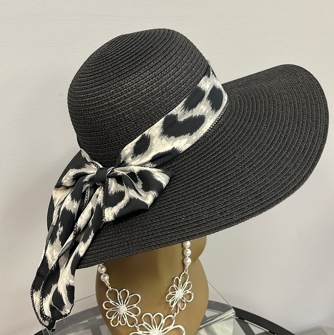 Sassy Black Straw Hat