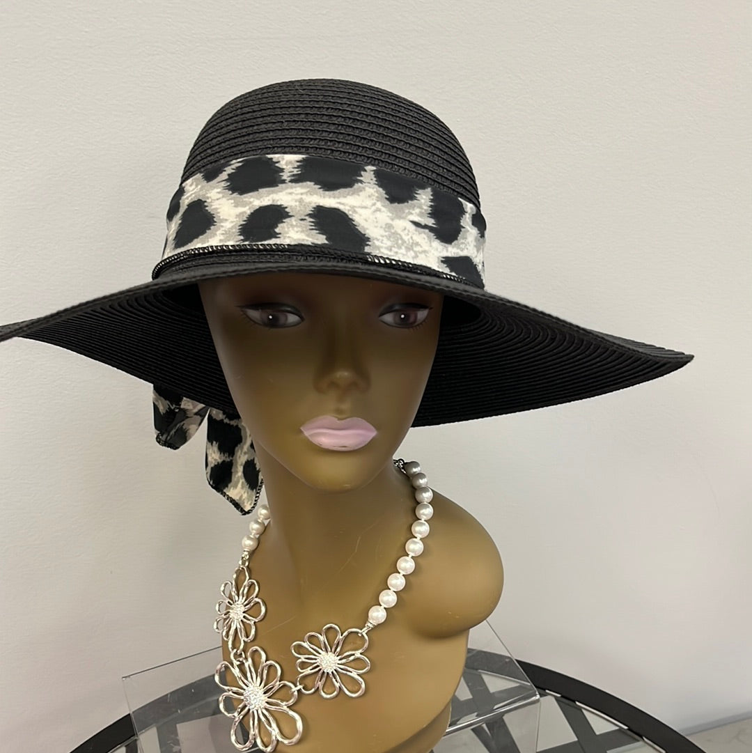Sassy Black Straw Hat