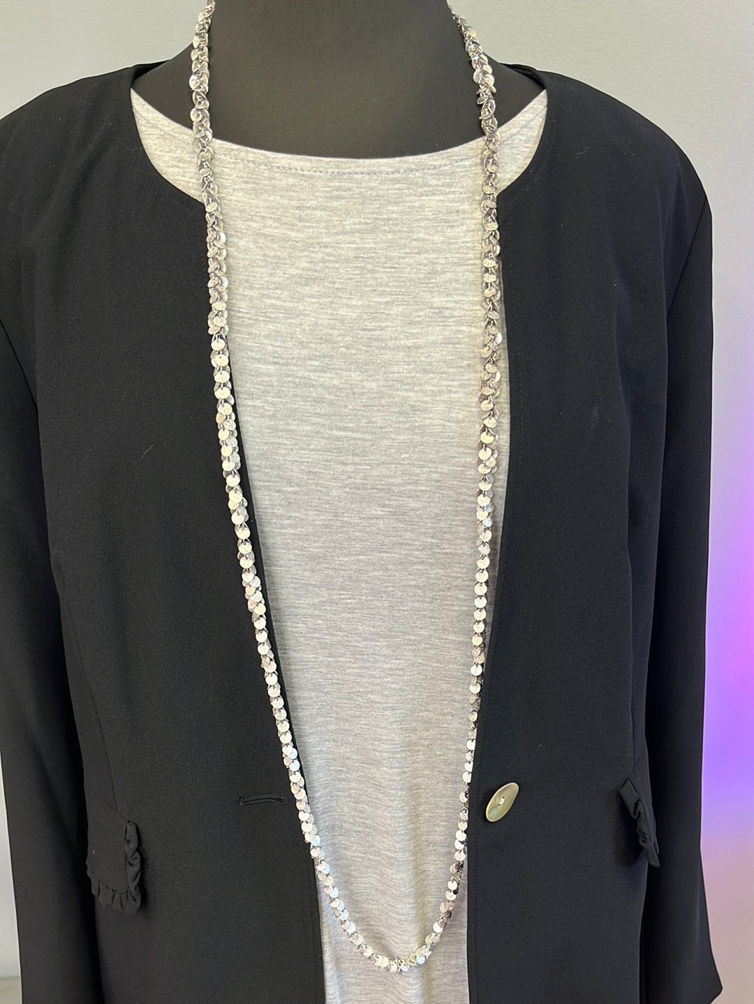 Glitzy Silver Necklace
