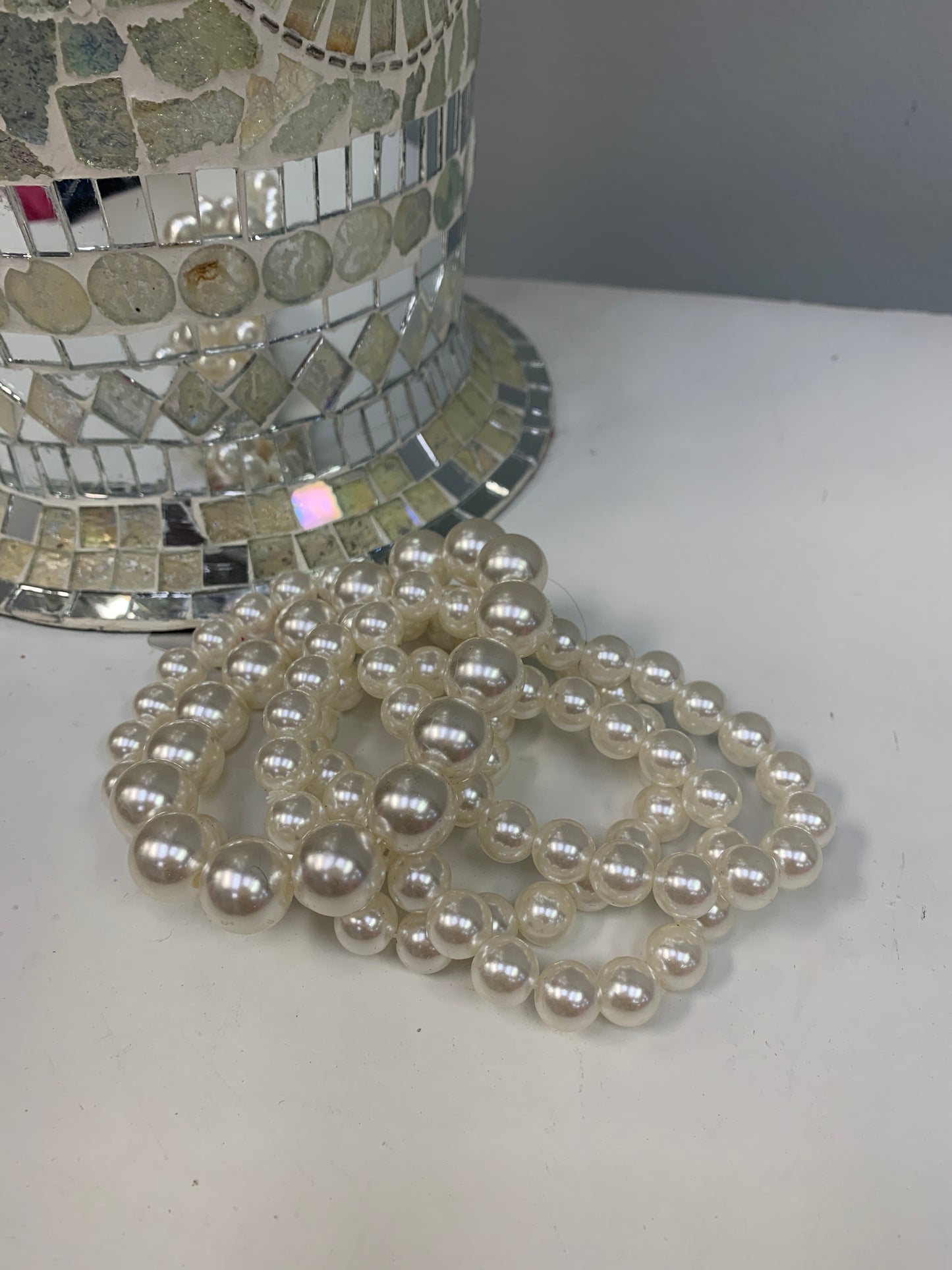 White Pearl Set of Bracelets