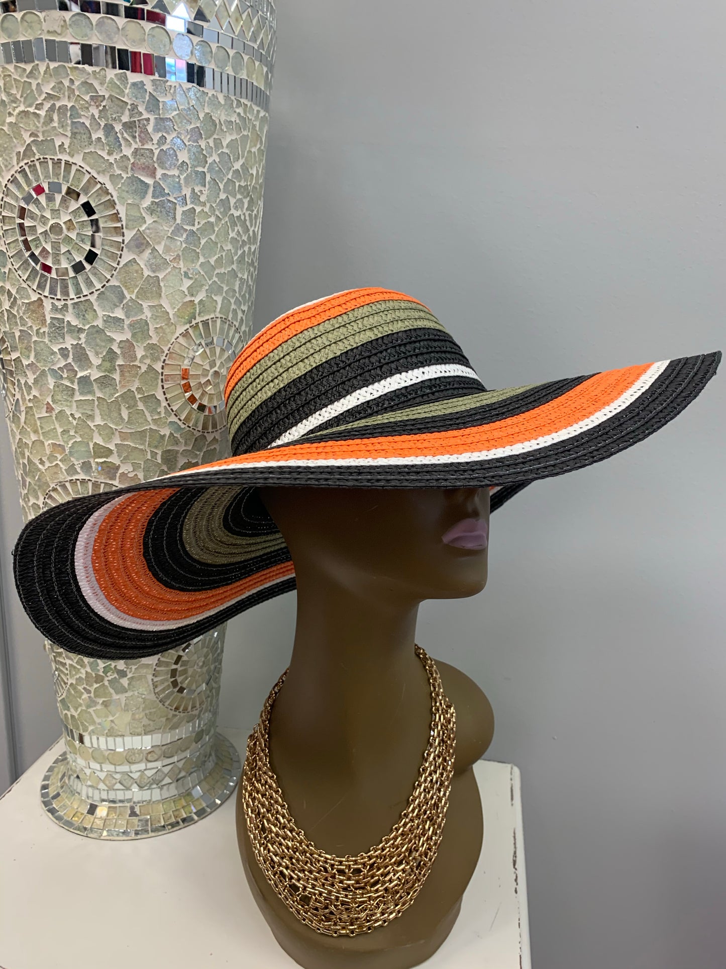 Striped Straw Hat (3 colors)