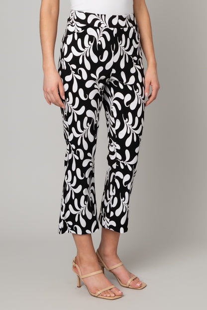 Motif Cropped Flare Pants