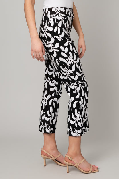 Motif Cropped Flare Pants