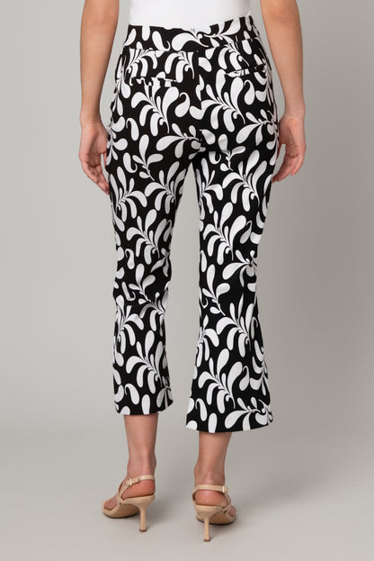 Motif Cropped Flare Pants