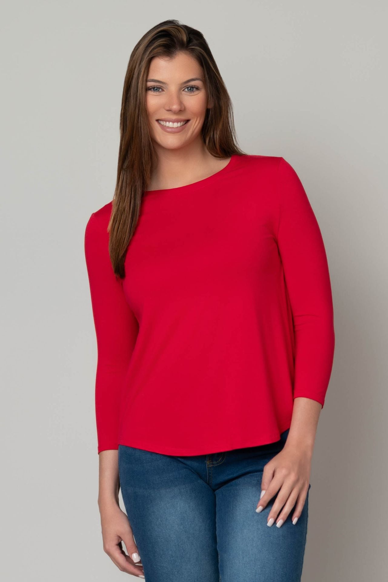 Red Juliana Hi-Lo Tee