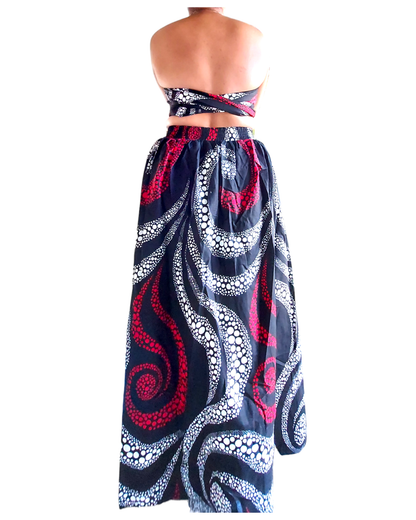Swirl Print Cape Pant