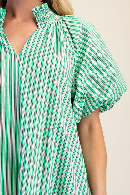 Rita Ruffled Striped Dress