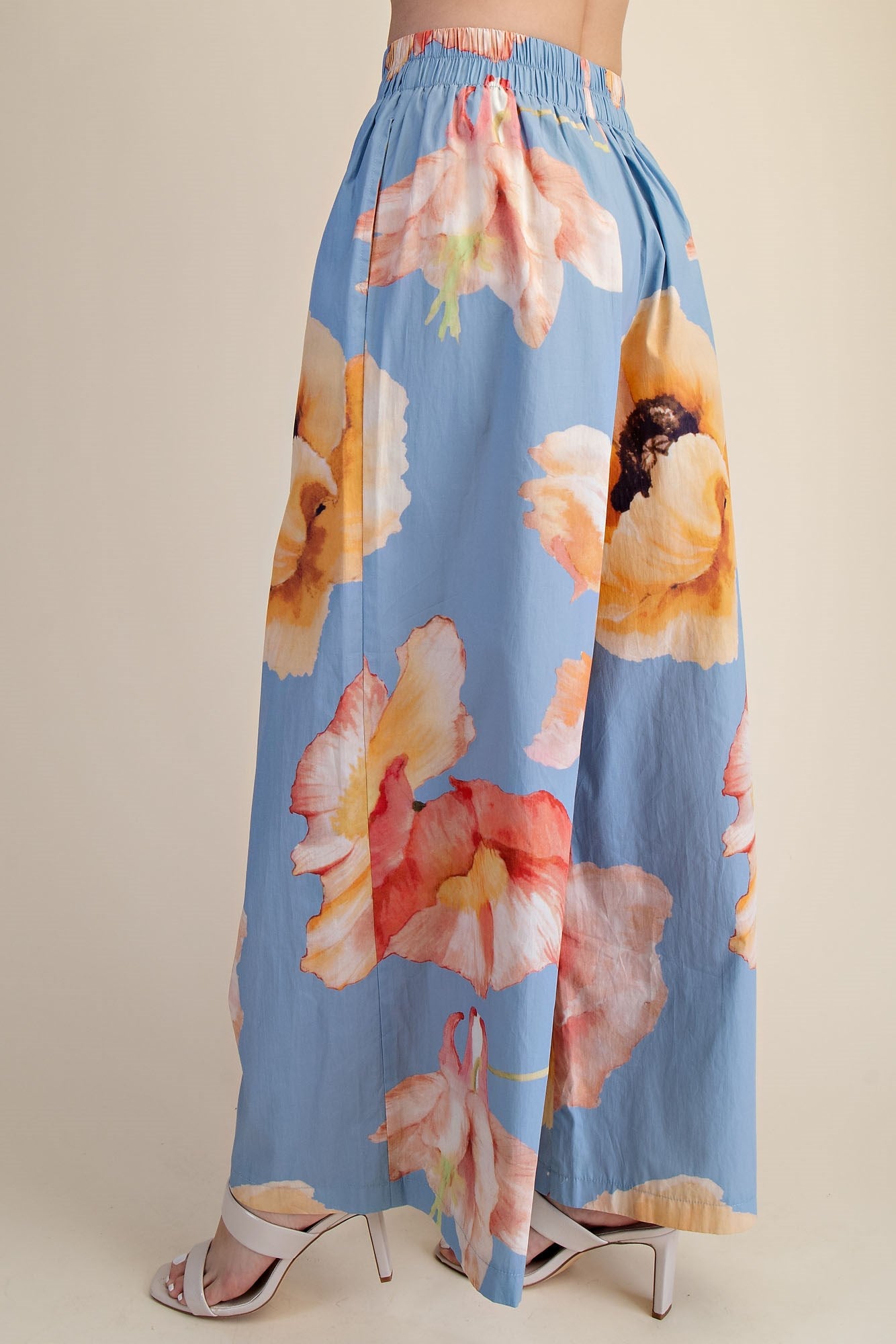 High Waist Flower Pants