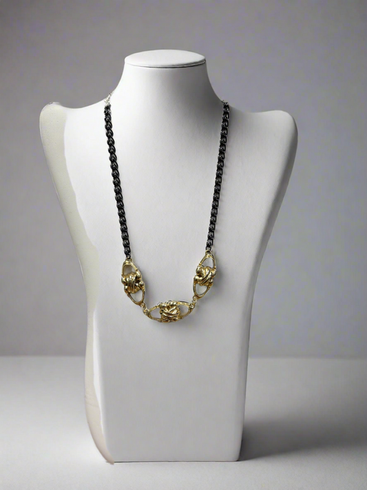 Simply Black and Gold Necklace