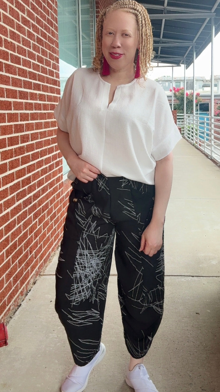 Black Scribble Pants
