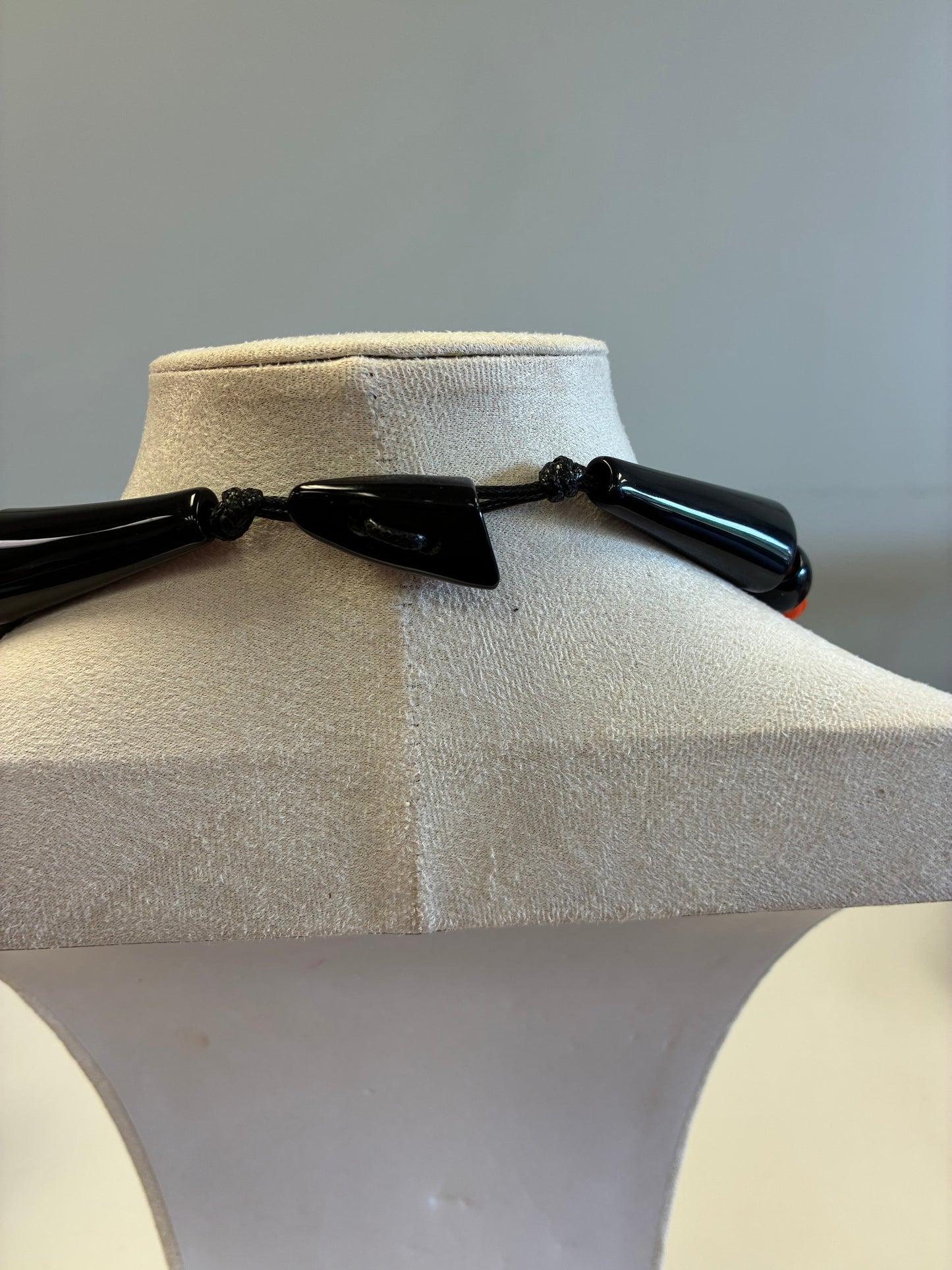Sunny Orange Beaded Necklace