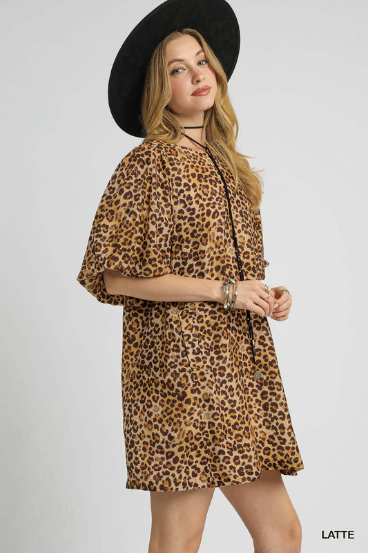 Lena Leopard Dress