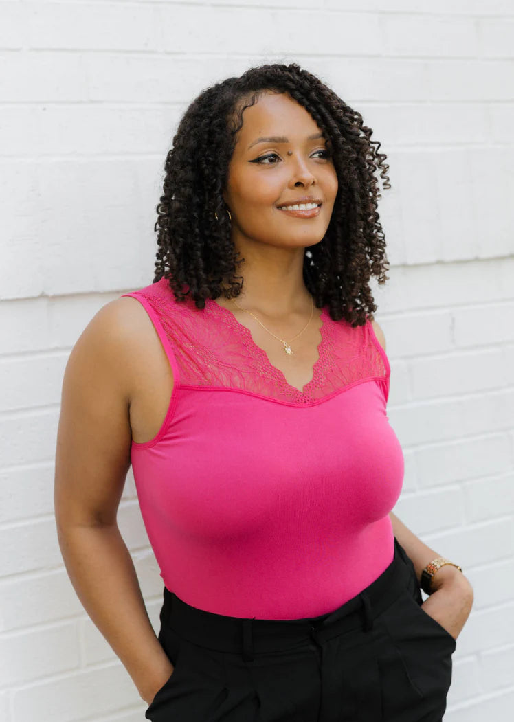 Curvy Reversible Lace Insert Top