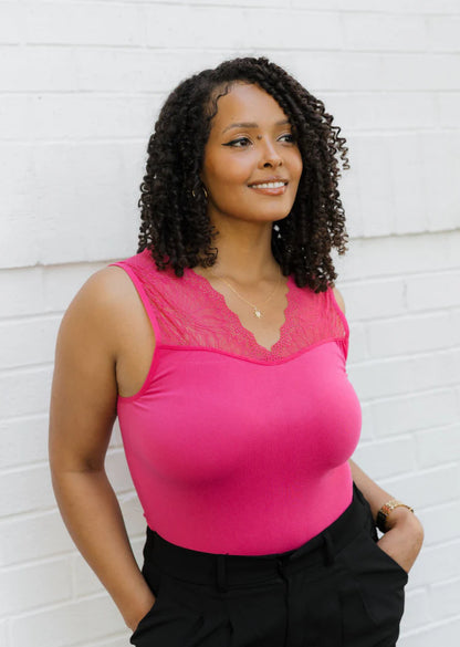 Curvy Reversible Lace Insert Top