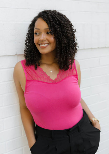 Curvy Reversible Lace Insert Top