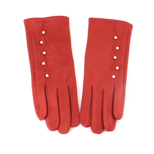 Pearly Red Gloves
