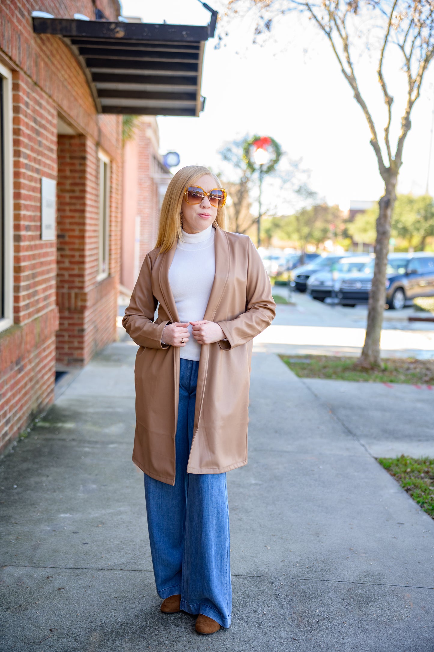 Milk Chocolate Leather Coat