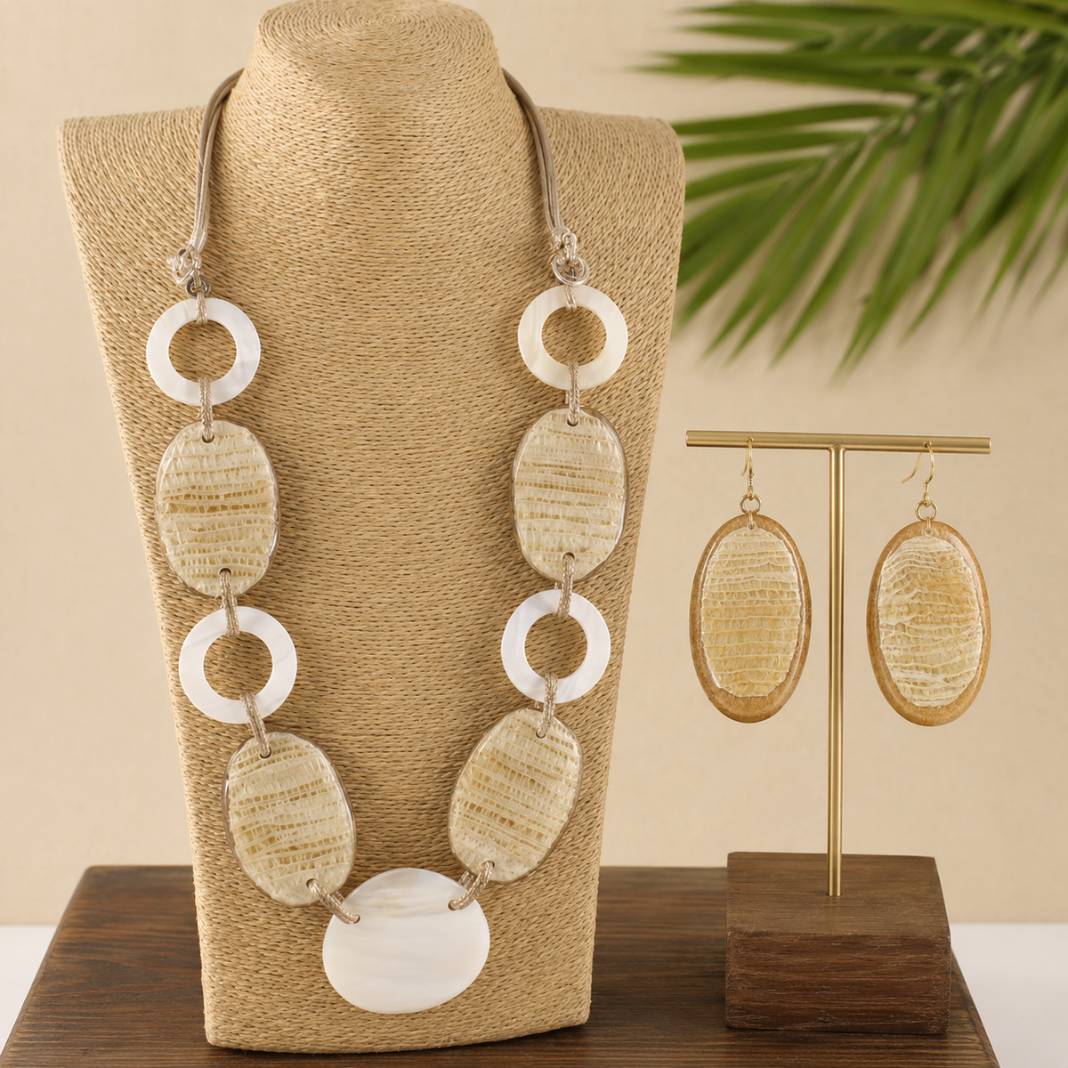 Natural Elements Statement Necklace & Earring Set