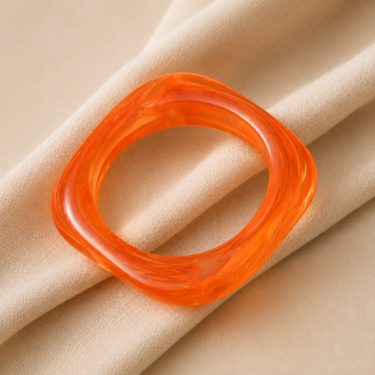 Citrus Glow Sculpted Bangle