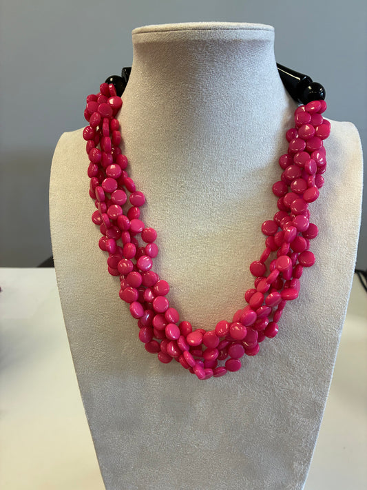 Pretty Pink Beaded Necklace