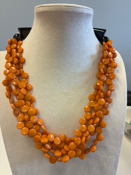 My Mustard Beaded Necklace