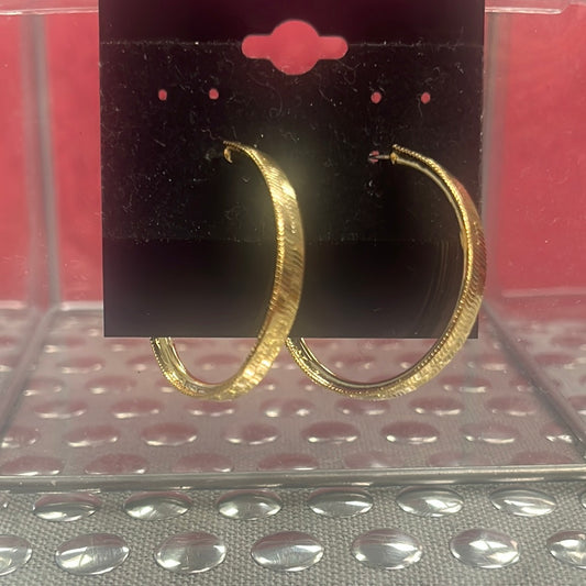 Textured Gold Hoops
