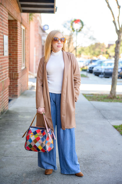 Milk Chocolate Leather Coat