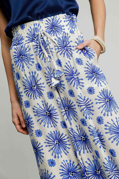 Mixed Boarder Palazzo Pants